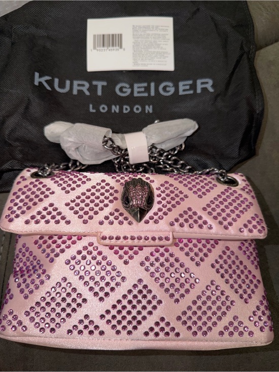 Kurt Geiger Handbags - New Kurt Geiger Pink Crystal-Studded Shoulder Bag